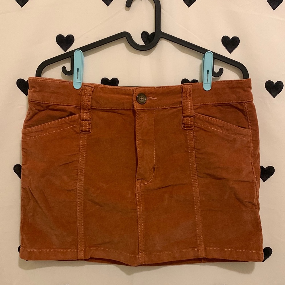 Free people orange skirt